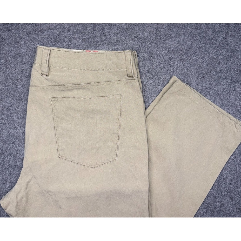 Tommy Bahama Stretch Casual Pants Mens 35x30 Straight Khaki Beige Tencel 5Pocket